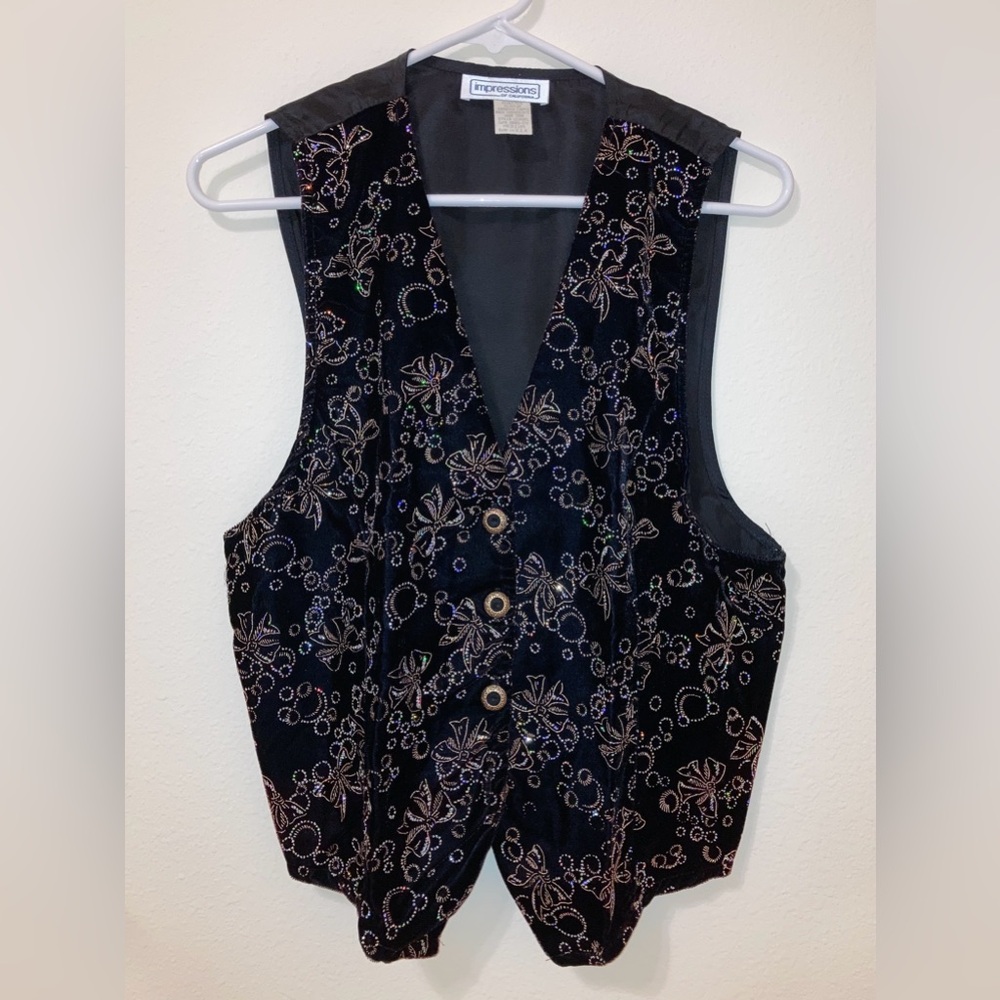 Impressions of California Black Velvet Sparkling Women's Vest